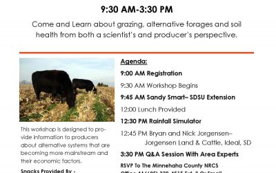 Minnehaha County Summer Grazing and Soil Health Workshop August 17, 2018