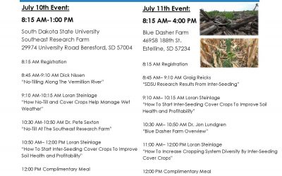 Soil Health Events on No-Till and Inter-Seeding of Cover Crops In South Dakota, July 10-11, 2018
